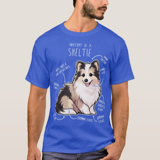 Sheltie Shetland Sheepdog Anatomy 5 T-shirt