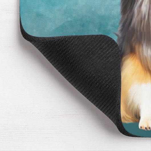 Sheltie Shetland Sheepdog Art Portret Muismat (Hoek)