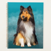 Sheltie Shetland Sheepdog Art Portret Planner (Voorkant)