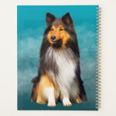 Sheltie Shetland Sheepdog Art Portret Planner (Achterkant)