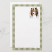 Sheltie Shetland Sheepdog Bust Briefpapier (Voorkant / Achterkant)