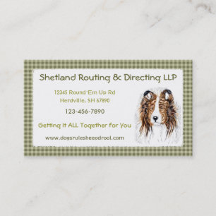 Sheltie Shetland Sheepdog Bust Visitekaartje