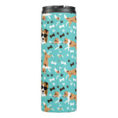 Sheltie Shetland Sheepdog Collie Pattern Pawprint Thermosbeker (Achterkant)