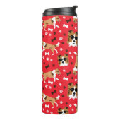 Sheltie Shetland Sheepdog Collie Pattern Pawprint Thermosbeker (Gedraaid links)