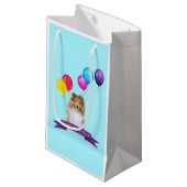 Sheltie Shetland Sheepdog Happy Birthday Gift Bag Klein Cadeauzakje (Voorkant Gekanteld)