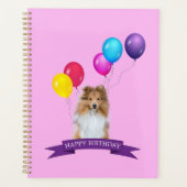 Sheltie Shetland Sheepdog Happy Birthday Gift Bag Planner (Voorkant)