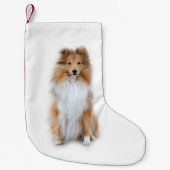 Sheltie Shetland Sheepdog Kleine Kerstsok (Voorkant)