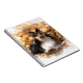 Sheltie Shetland Sheepdog kunstschilderij Notitieboek (Rechterzijde)