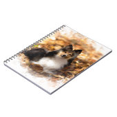 Sheltie Shetland Sheepdog kunstschilderij Notitieboek (Linkerzijde)