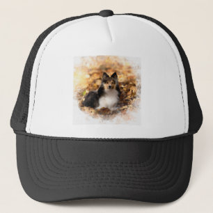 Sheltie Shetland Sheepdog kunstschilderij Trucker Pet