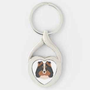 Sheltie, Shetland Sheepdog mix Sleutelhanger