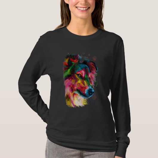 Sheltie Shetland Sheepdog Moeder T-shirt (Voorkant)