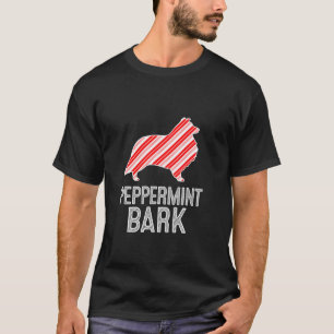 Sheltie Shetland Sheepdog Pepermunt Bark Kerstmis T-shirt