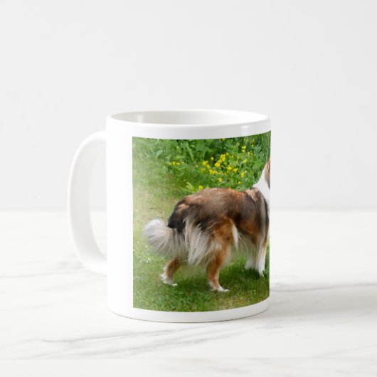 Sheltie Shetland Sheepdog Schilderen Koffiemok (Voorkant links)
