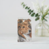 Sheltie Shetland Sheepdog Thme Visitekaartjes (Staand voorkant)