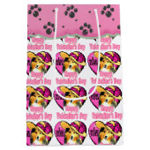 Sheltie Shetland Sheepdog Valentijnsdag Medium Cadeauzakje (Achterkant)