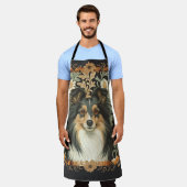 Sheltie Shetland Sheepdog Vintage Country Kitchen Schort (Gedragen)