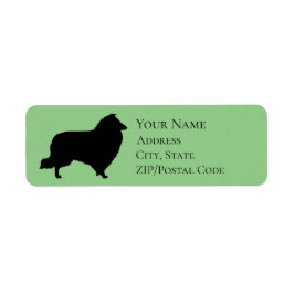 Sheltie Silhouette Return-adres Etiket