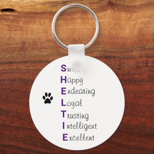 Sheltie Sleutelhanger (Voorkant)