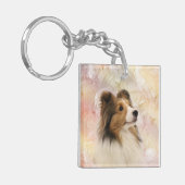 Sheltie Sleutelhanger (Voorkant Links)