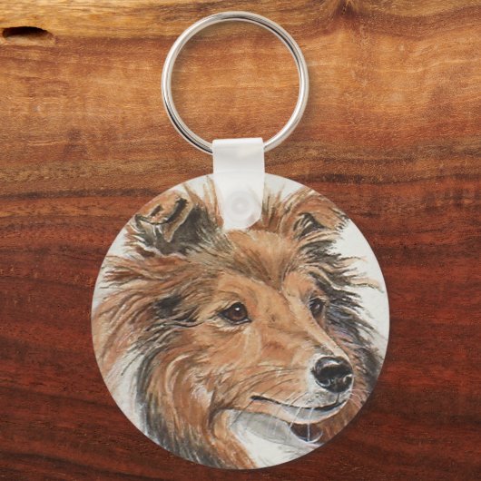 Sheltie Sleutelhanger (Voorkant)