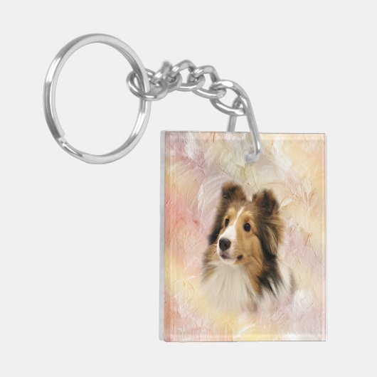Sheltie Sleutelhanger (Voorkant Links)