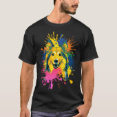 Sheltie Splash Shetland Sheepdog T-shirt (Voorkant)