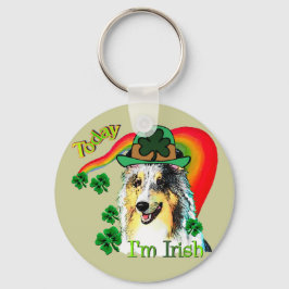 Sheltie St. Patricks Dag Sleutelhanger