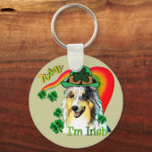 Sheltie St. Patricks Dag Sleutelhanger (Voorkant)