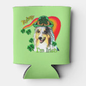Sheltie St Patricks Day Blikjeskoeler (Voorkant)