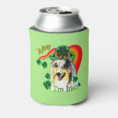 Sheltie St Patricks Day Blikjeskoeler (Blikje Achterkant)