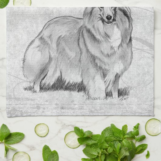 Sheltie Theedoek (Gevouwen)