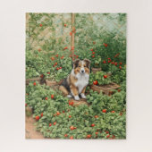 Sheltie Tomato Garden Guardian Legpuzzel (Verticaal)