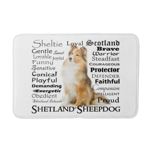 Sheltie Traits Bath Mat (Voorkant)