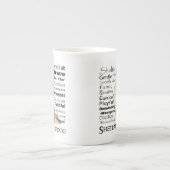 Sheltie Traits Bone China Mok (Voorkant)