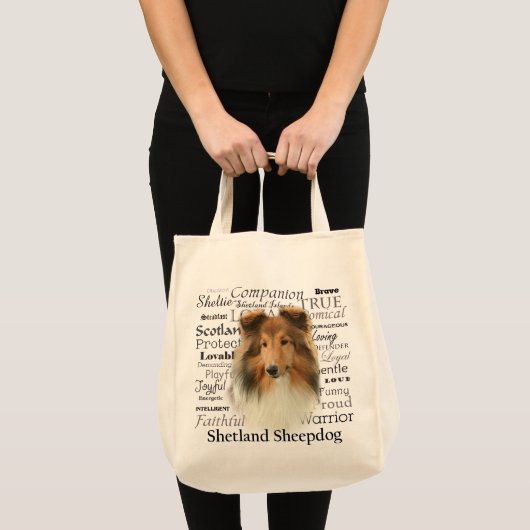 Sheltie Traits Canvas tas (Voorkant (product))