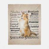 Sheltie Traits Fleece Blanket (Voorkant)