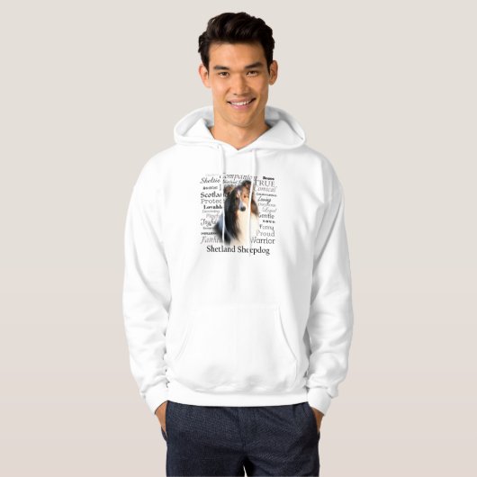 Sheltie Traits Gedekt Sweatshirt (Voorkant volledig)