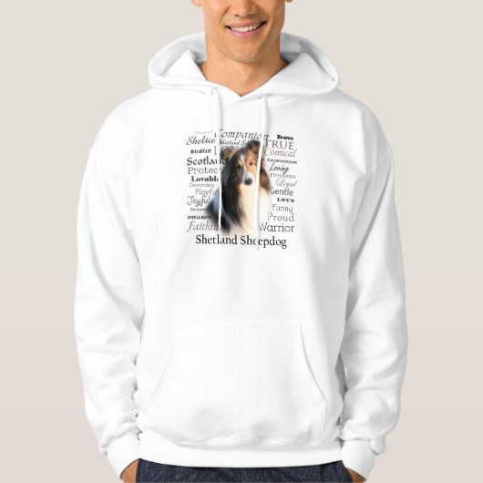 Sheltie Traits Gedekt Sweatshirt (Voorkant)