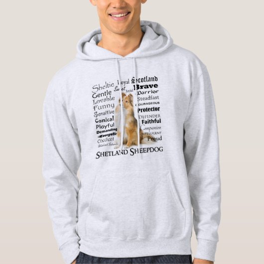 Sheltie Traits Hoodie (Voorkant)