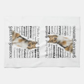 Sheltie Traits keukenhanddoek (Horizontaal)