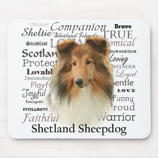 Sheltie Traits Mousepad Muismat (Voorkant)