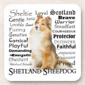 Sheltie Traits Onderzetter Set (Voorkant)
