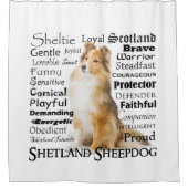 Sheltie Traits Shower Curtain Douchegordijn (Voorkant)