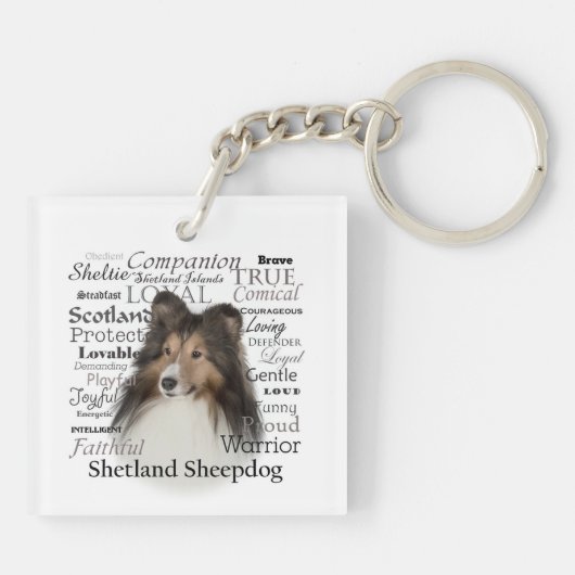 Sheltie Traits Sleutelhanger (Achterkant)
