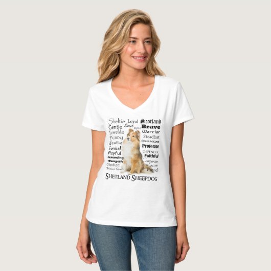 Sheltie Traits T-Shirt (Voorkant volledig)