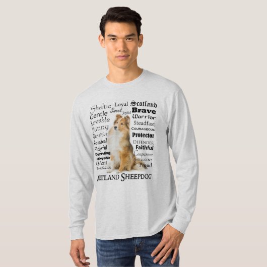 Sheltie Traits T-Shirt (Voorkant volledig)