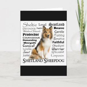 Sheltie Traits T-shirt  Kaart