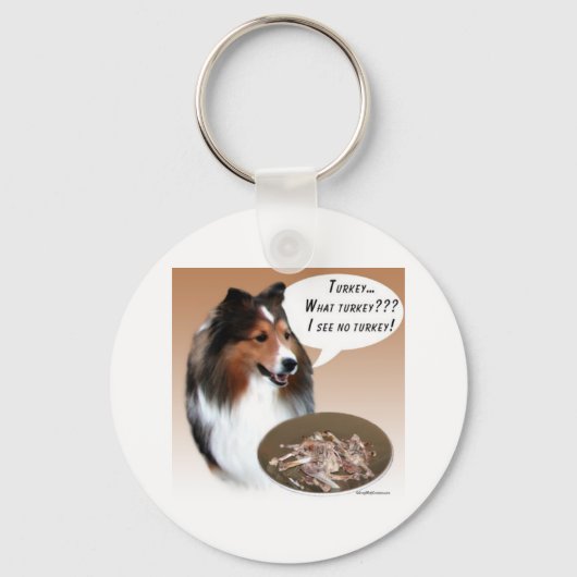 Sheltie Turkije Sleutelhanger (Voorkant)