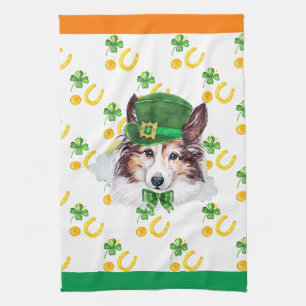 Sheltie Vakantiehuis Decoratie St. Patrick's Day Theedoek